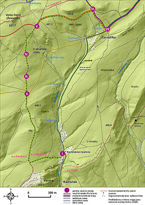 Mapa naučné stezky